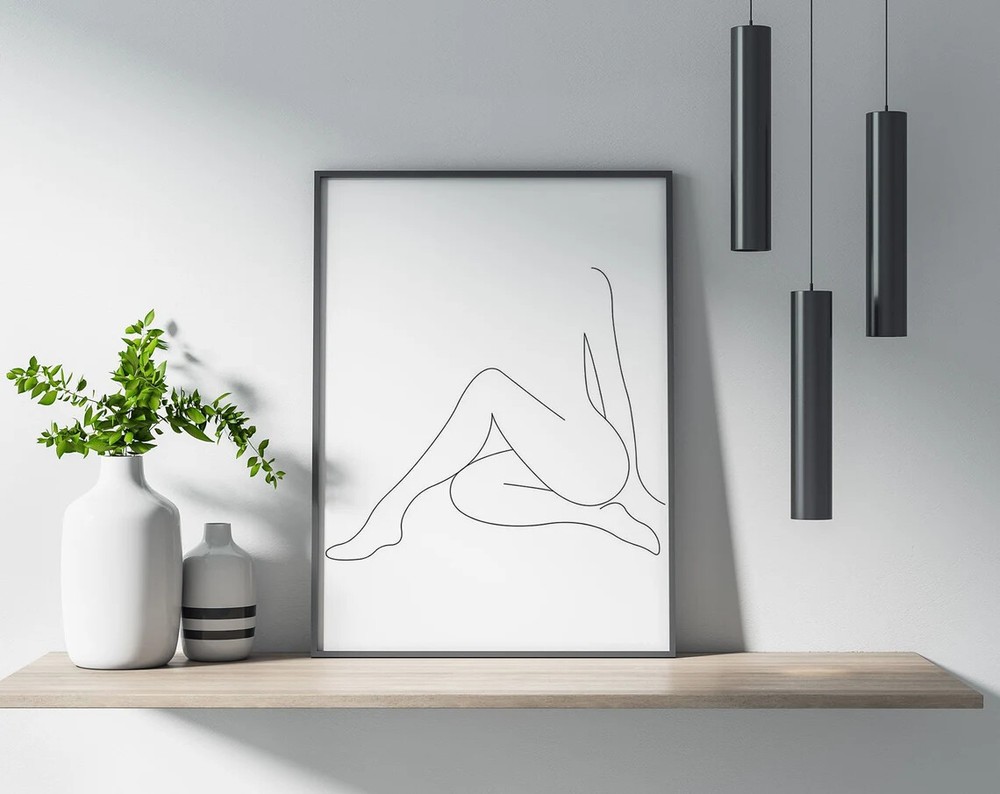 Female Body Line Art Poster Premium Quality Choose your Size