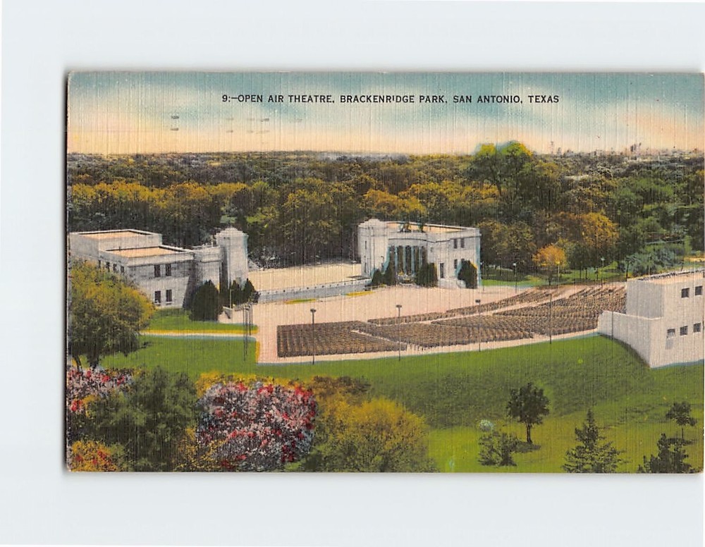 Postcard Open Air Theatre Brackenridge Park San Antonio Texas USA