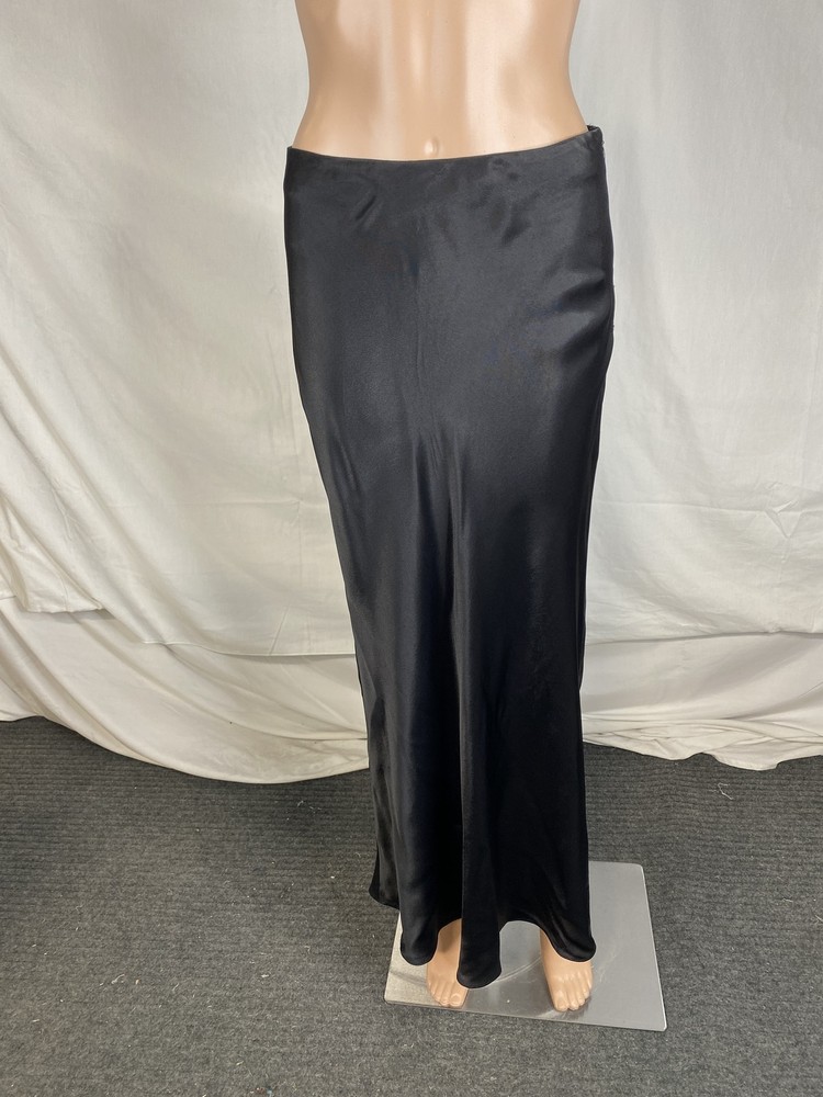 Hobbs Womens Chelsea Silky Viscose Midi Skirt Size 6 Black