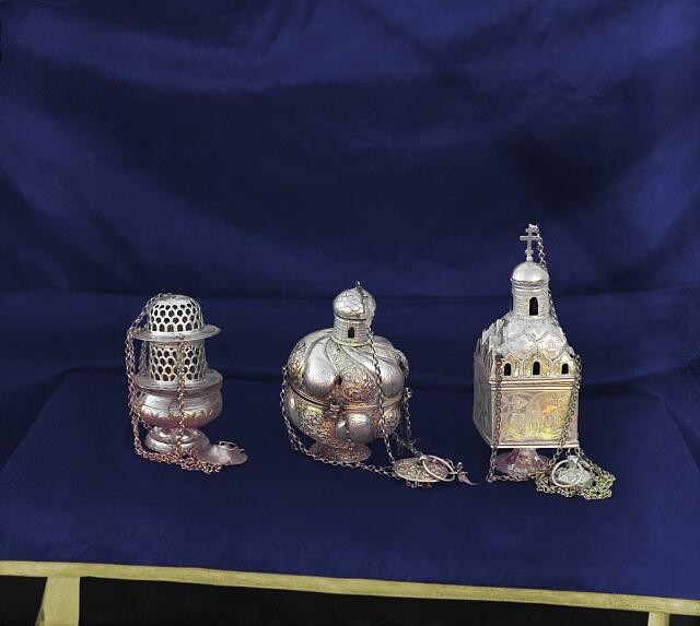 Aleksandrov Russia 1911 Tsar Mikhail I Trinity Monastery Censer Relics