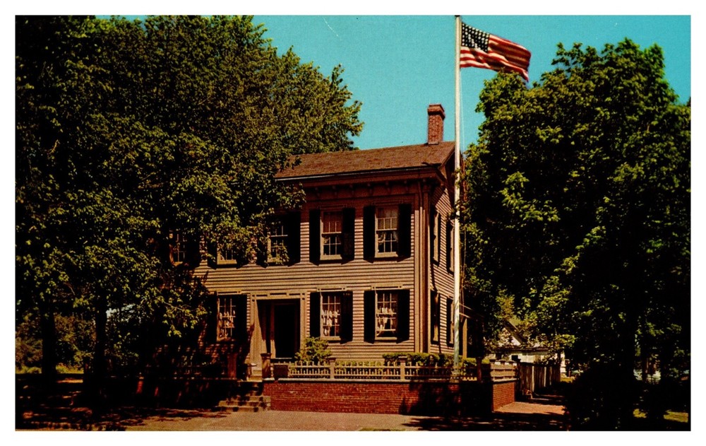 Springfield IL Illinois Abraham Lincoln's Home Street View Chrome Postcard