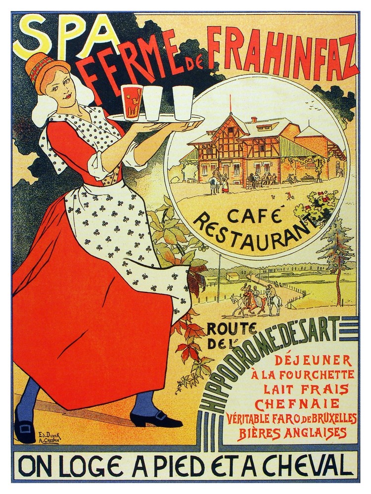 Spa Ferme de frahinfaz wall Decoration Poster.Graphic Art Interior design 3191