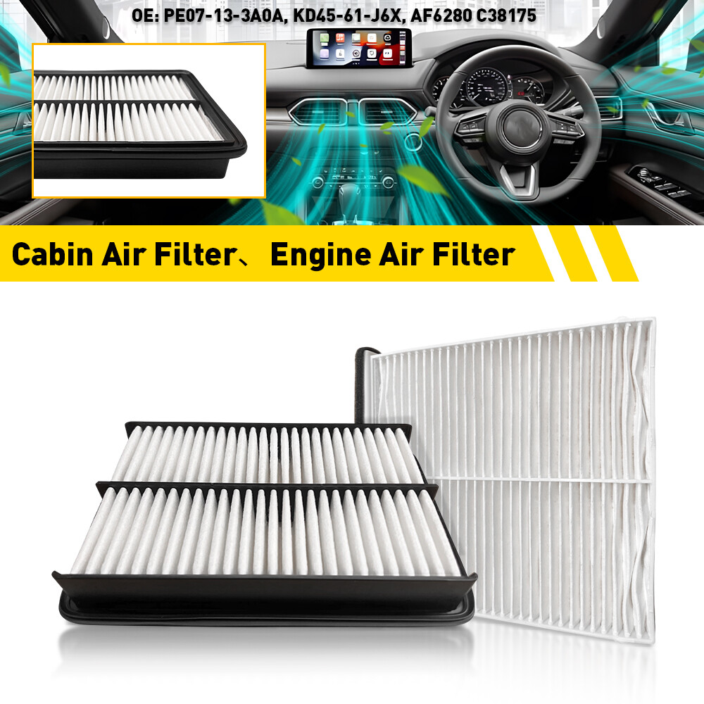 AF6280 C8175 Engine & Cabin Air Filter Combo for 2014-23 Mazda 3 6 CX-5