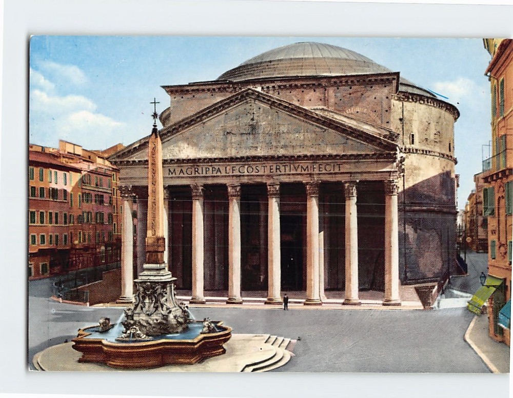 Postcard Pantheon Rome Italy