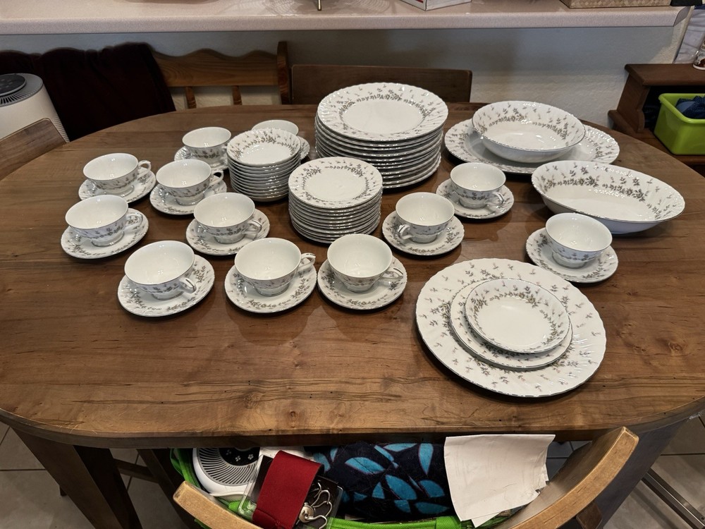 1960's Style House Fine China- Picardy Place Setting for 12 - Japan 67 Pieces