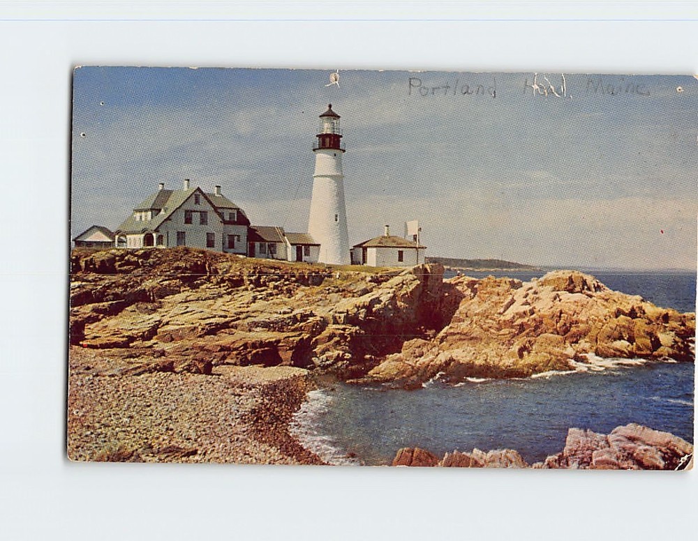 Postcard Portland Head Light Casco Bay Portland Maine USA