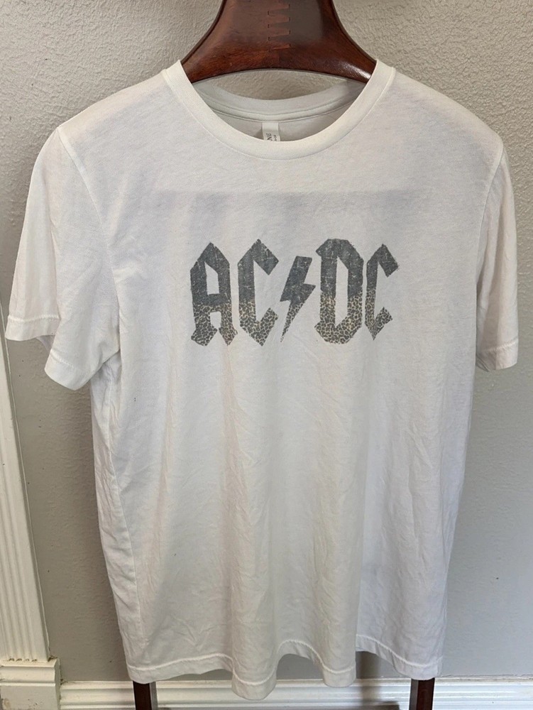 AC/DC White Tshirt Size Large
