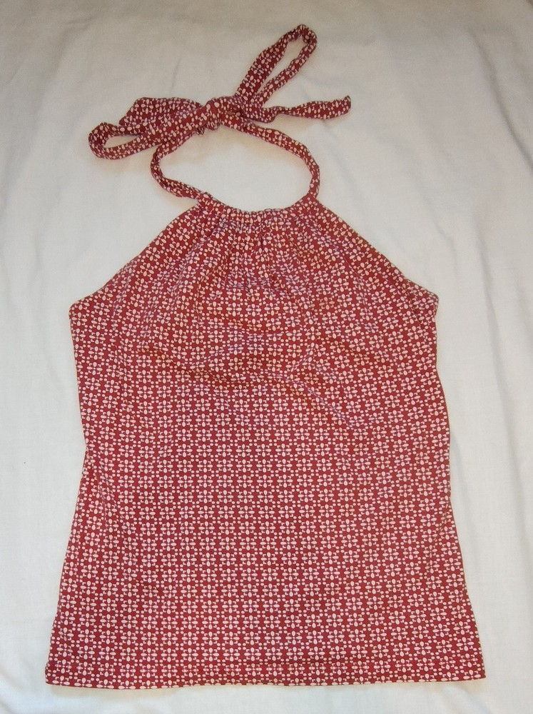 BANANA REPUBLIC Women's Medium Summer Halter Top Tank Shirt Red