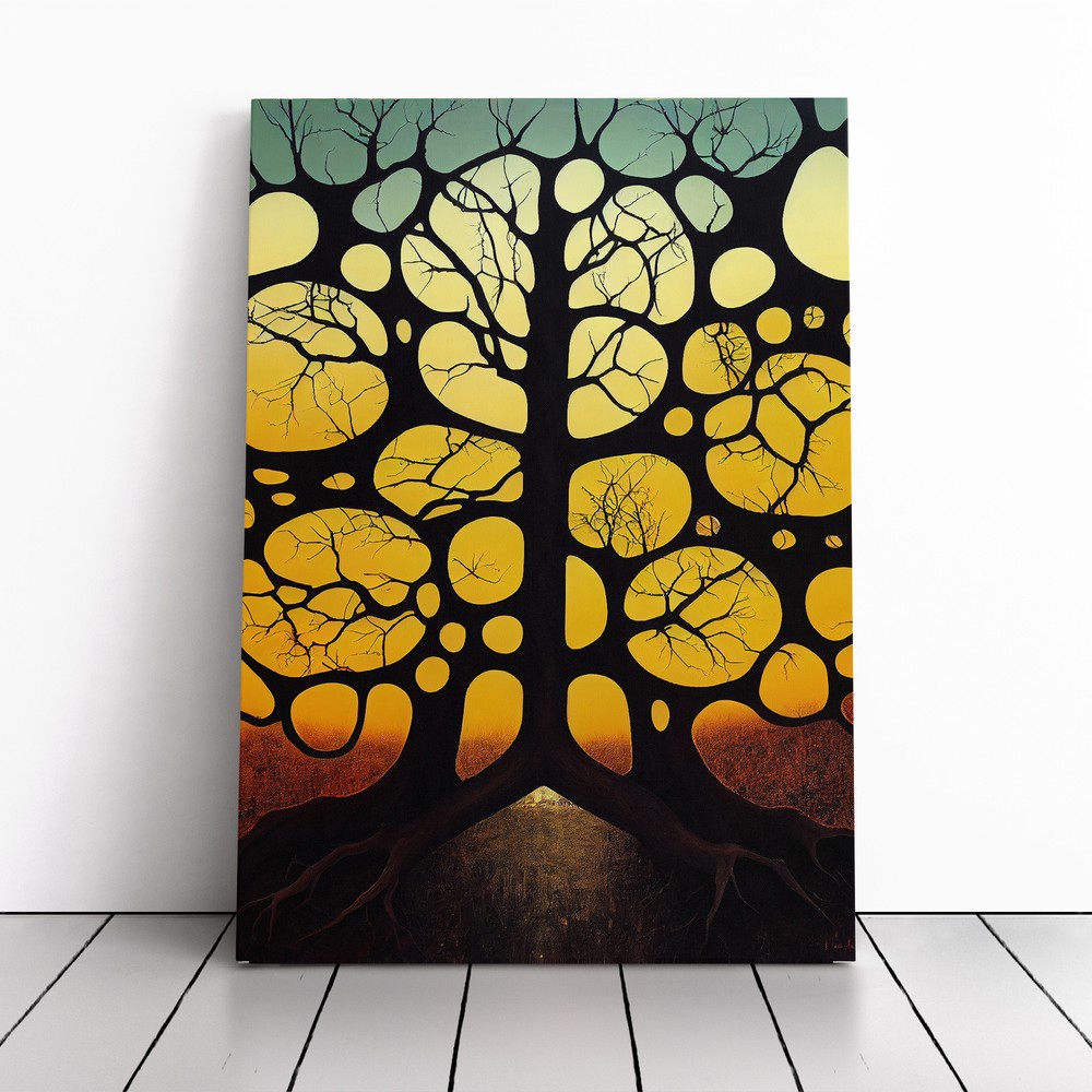 Mystical Tree Abstract Canvas Wall Art Print Framed Picture Home Office Decor