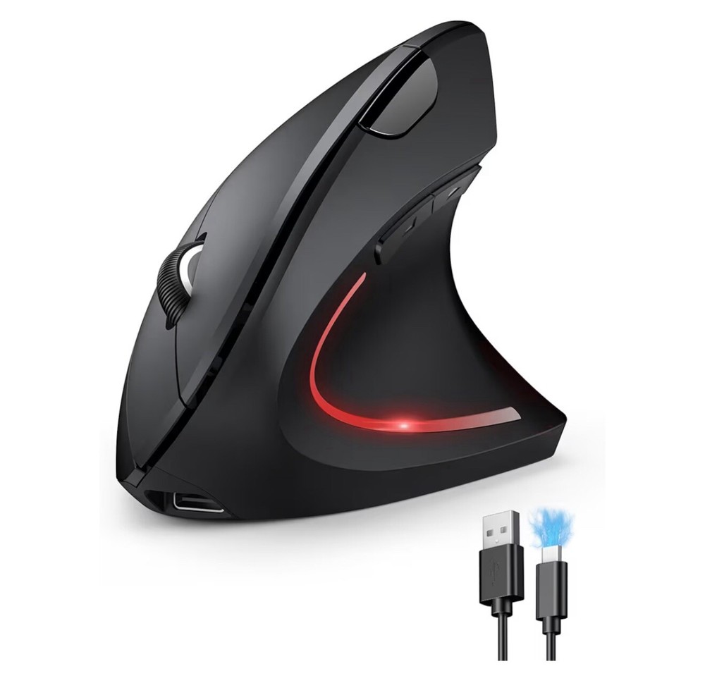 TECKNET Ergonomic Mouse, Rechargeable Vertical Ergo Mouse Wireless 800-4800 L...