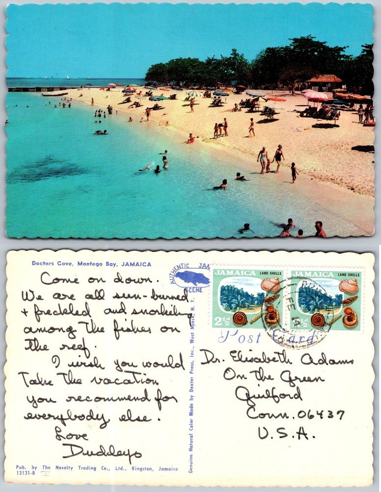 Doctors Cave Beach Montego Bay Jamaica Postcard