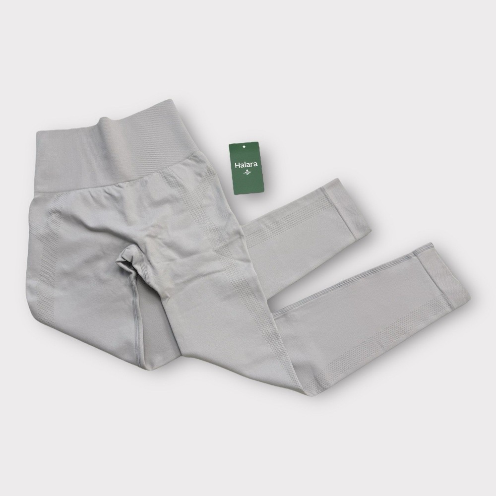 Halara Seamless Tummy Control Butt Lifting 7/8 Leggings XS Light Gray