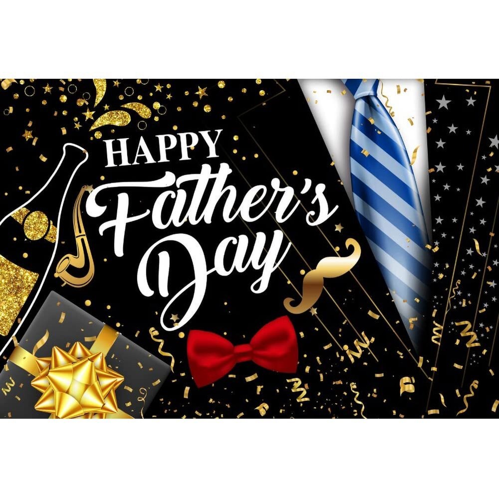 10x8ft Father's Day Backdrop Suit with Blue Tie Red Bow Photography Banner