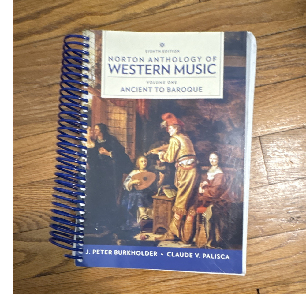 Norton Anthology Western Music Vol. 1 Ancient to Baroque 8th Ed Burkholder