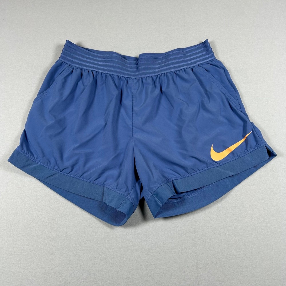 Nike Dri-FIT Womens Blue Athletic Running Training Shorts Size Large