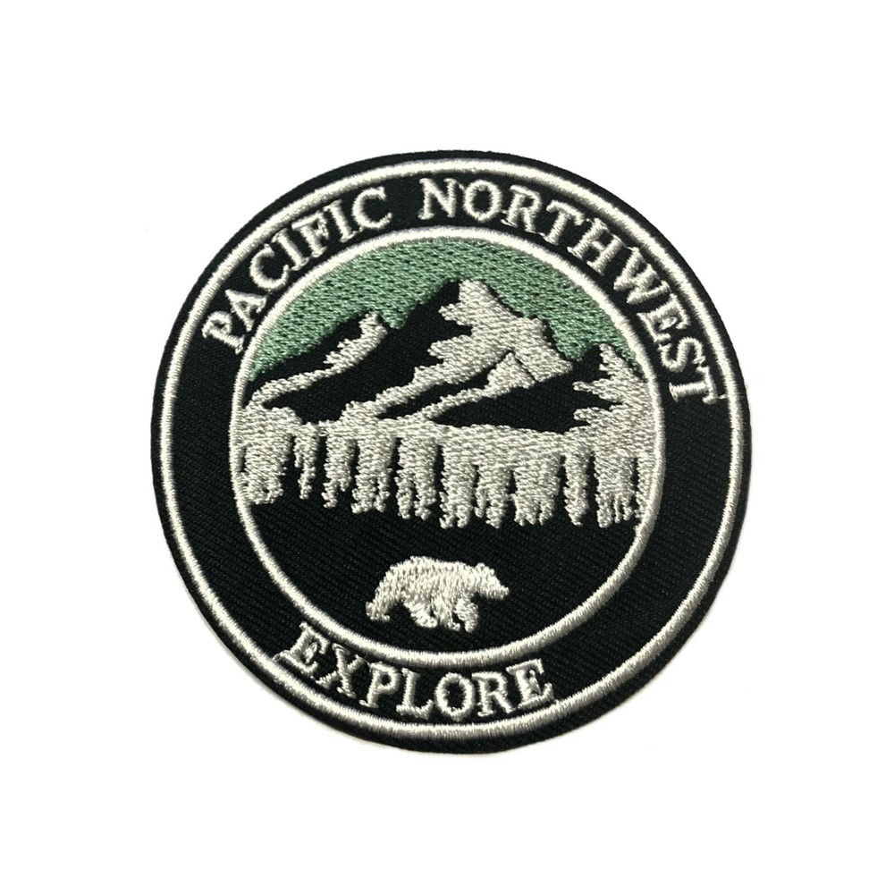 Pacific Northwest Patch Embroidered Iron-on Applique Nature Travel Souvenir