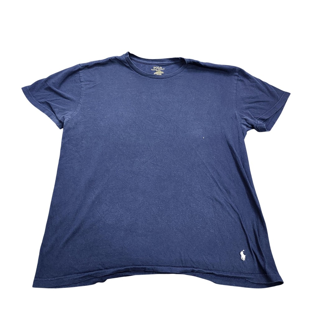 Polo Ralph Lauren Shirt Mens Large Blue Classic Fit Logo Tee Tagless Casual Top