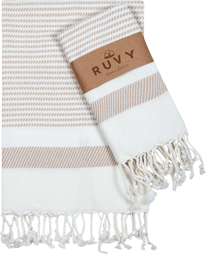 Premium Cotton Turkish Bath Towels Set of 2 - 18x40 Soft & Decorative