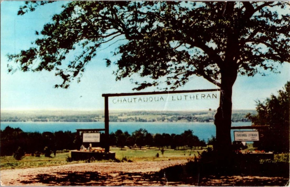Pre-1980 CAMP SCENE Bemus Point - Chautauqua Lake Near Jamestown NY m/14 BJ9543