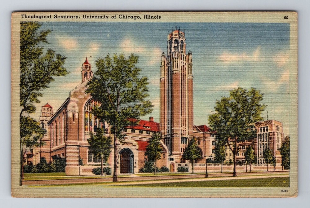 Chicago IL- Illinois, Theological Seminary, University, Antique Vintage Postcard