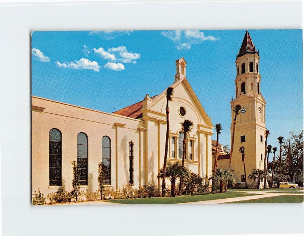 Postcard Roman Catholic Cathedral Church Saint St. Augustine Florida USA America