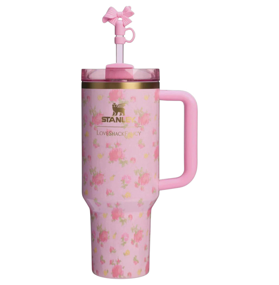 Stanley x LoveShackFancy Ibiza Sunset 40oz Quencher H2.0 Tumbler Pink Floral