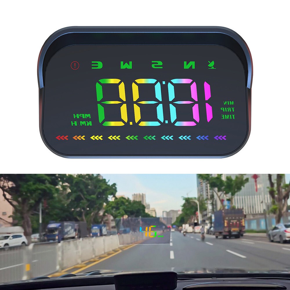 M23 Color HUD GPS Speedometer with Windshield Projection and Speed Alert