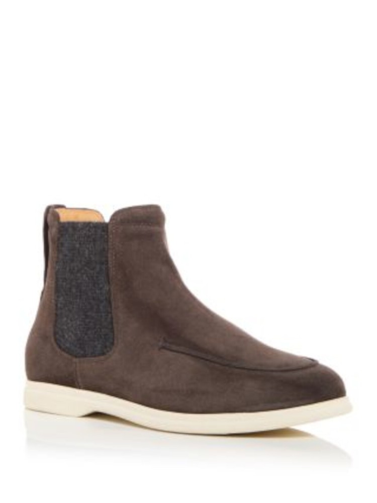 HENDERSON BARACCO Mens Brown Leather Chelsea Boot with Heel Pull-Tab 41