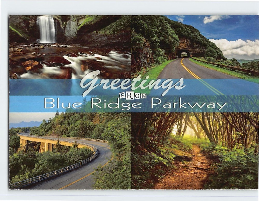 Postcard Scenes & Views Greetings from Blue Ridge Parkway North Carolina USA