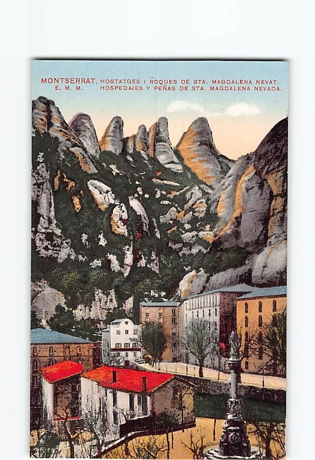 Postcard Hospedajes Y Penas De Sta. Magdalena Nevada Montserrat Spain
