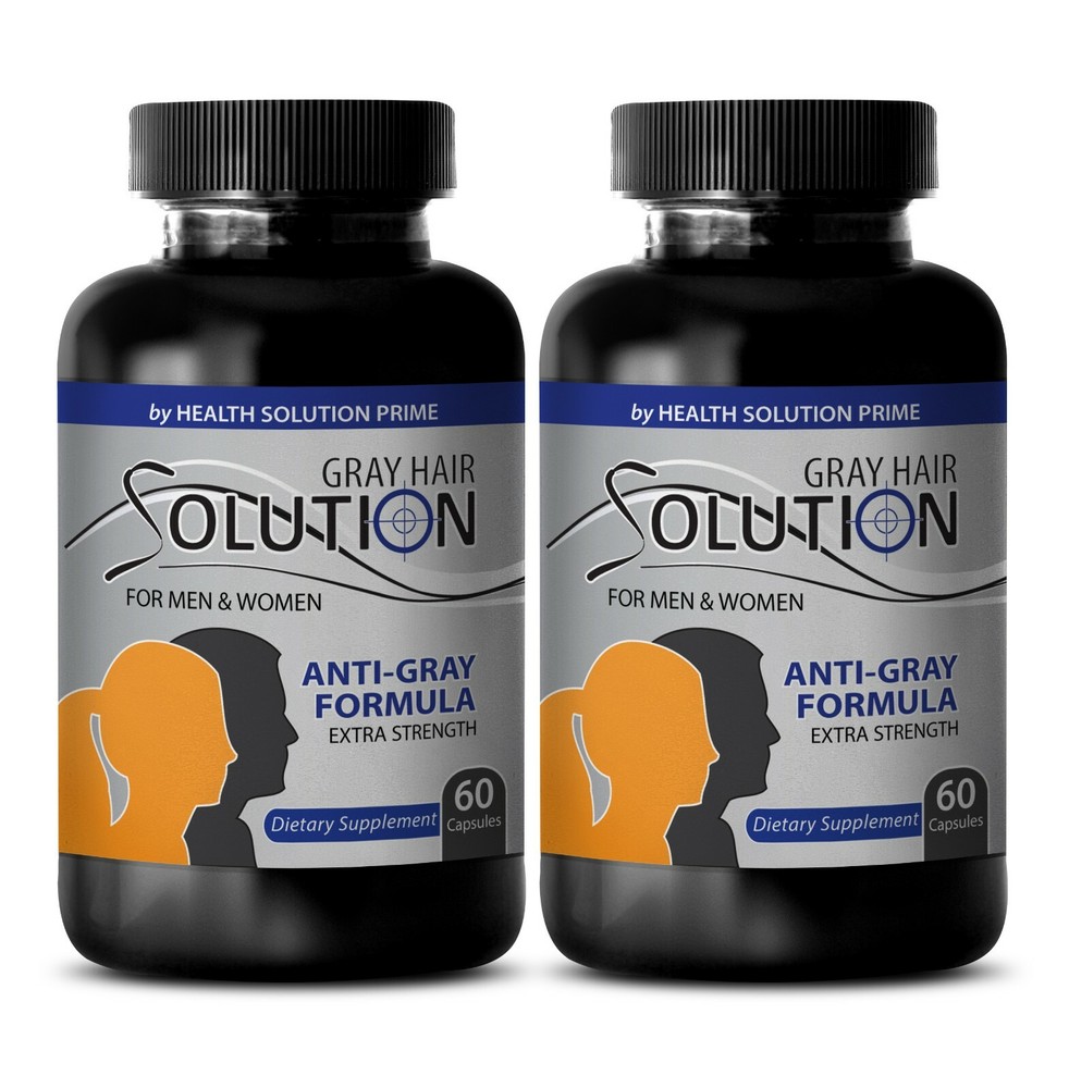 dietary supplement - ANTI GRAY HAIR COMPLEX - natural 2 Bottle 120 Capsules