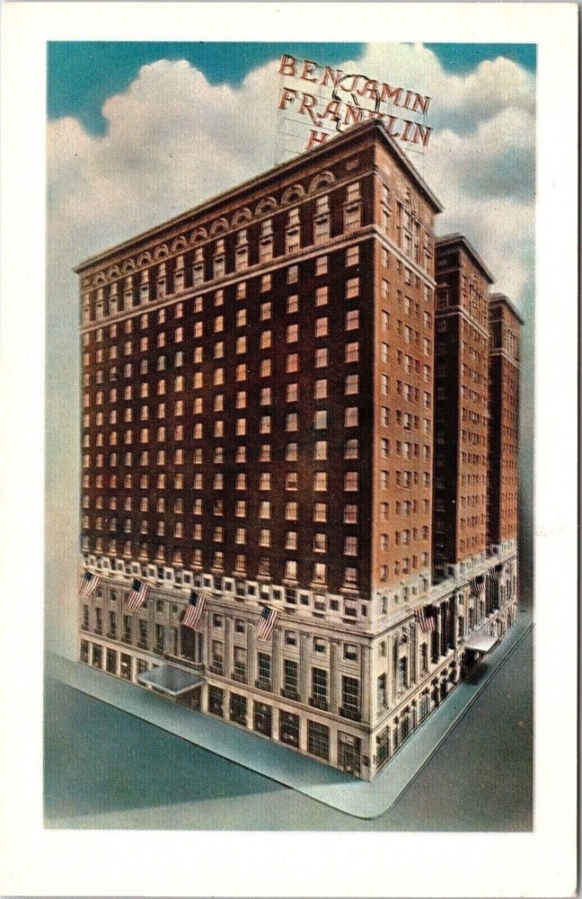 Benjamin Franklin Hotel Chestnut Ninth Philadelphia Pennsylvania UNP Postcard