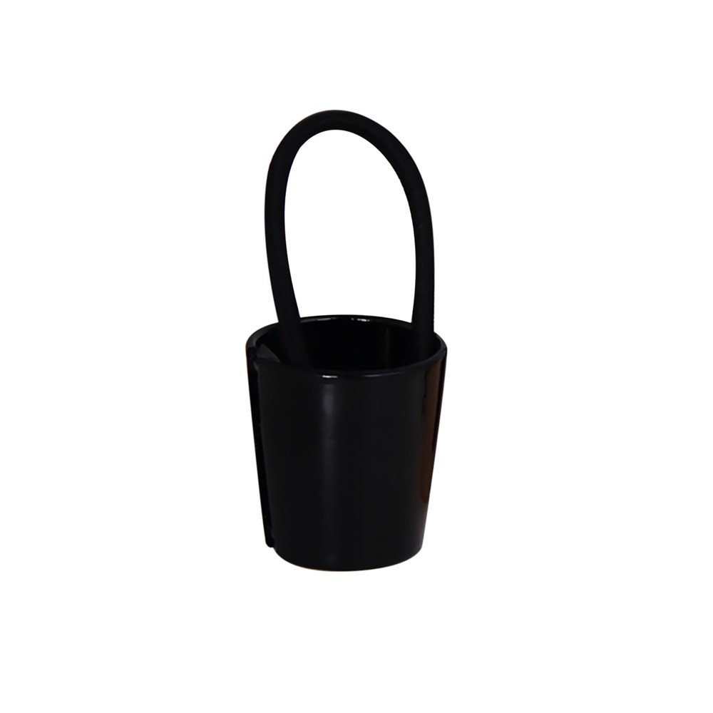 Black Ponytail Ring Hair Cuff with Elastic Band Cover Rope Holder for Stylish Hair Ties
