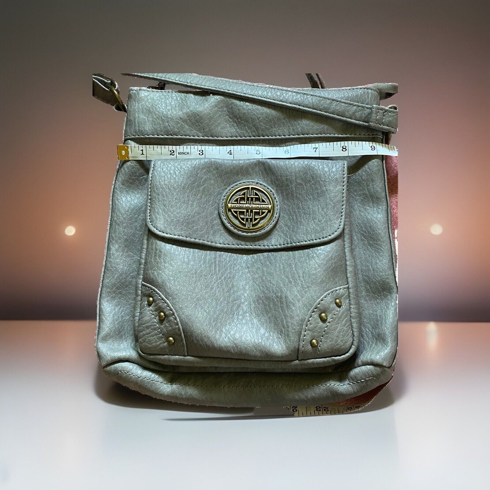 Stone & Company Gray Studded Crossbody Shoulder Bag