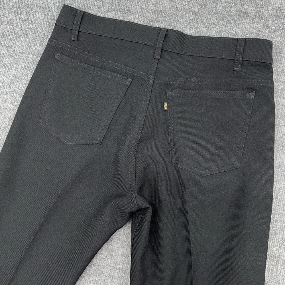 Vintage Levis Dress Jean Men 36x30 Black 90s Y2K Straight Leg Poly Blend Western