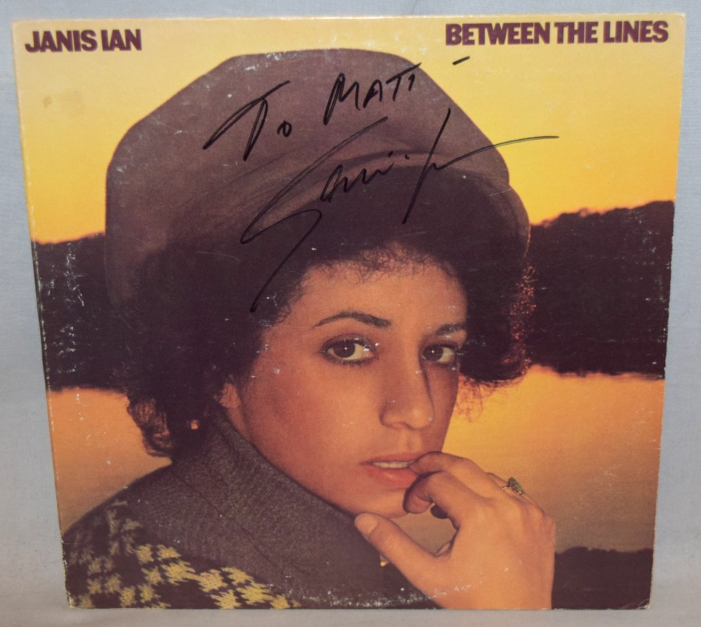 1975 -JANIS IAN- Signed/Autograph/Auto Vinyl LP Record Album - Between The Lines
