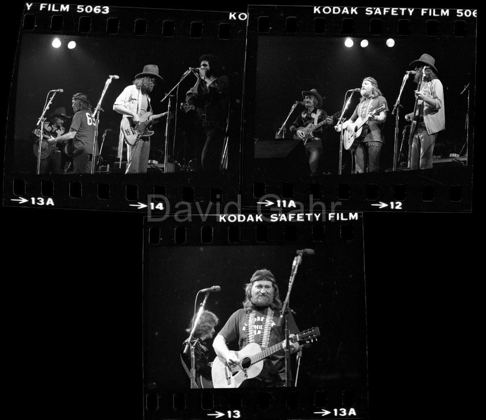 '76 Willie Nelson Rolling Thunder Revue Houston TX Gahr 35mm 3 Negative Lot C457