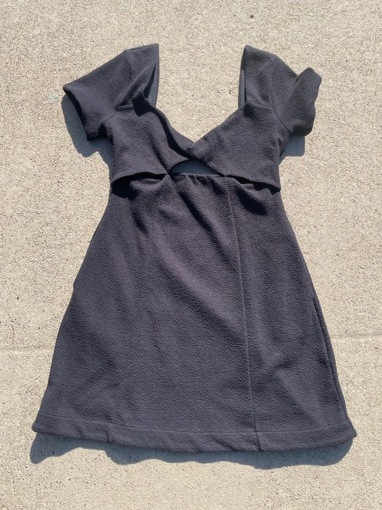 Anthropologie Maeve Cut-Out Mini Dress Black Women’s Medium