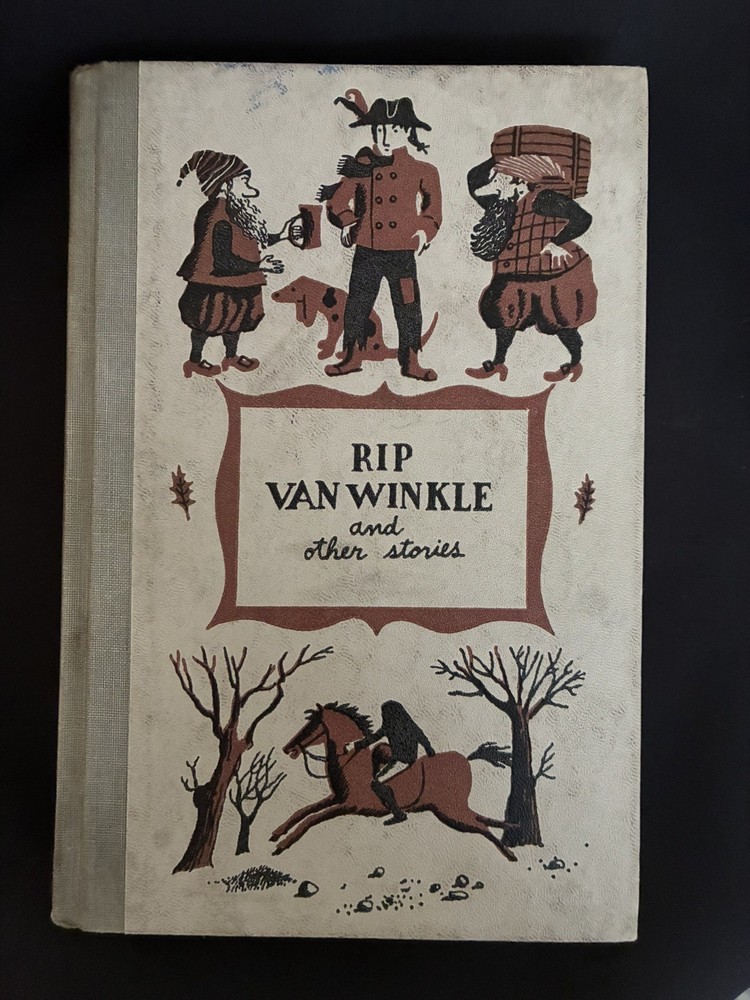 1955 Rip Van Winkle & Other Stories IRVING Junior Deluxe Editions HB VTG book