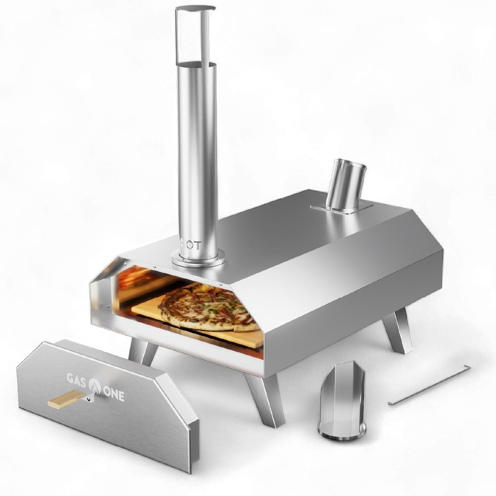 GasOne 12-inch Portable Wood Pellet Pizza Oven for Outdoor Cooking & RVs