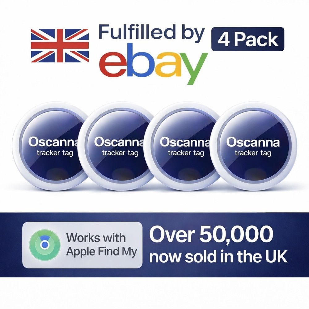 4 Pack Oscanna Air Tracker Tags works with ios 'Find My App'