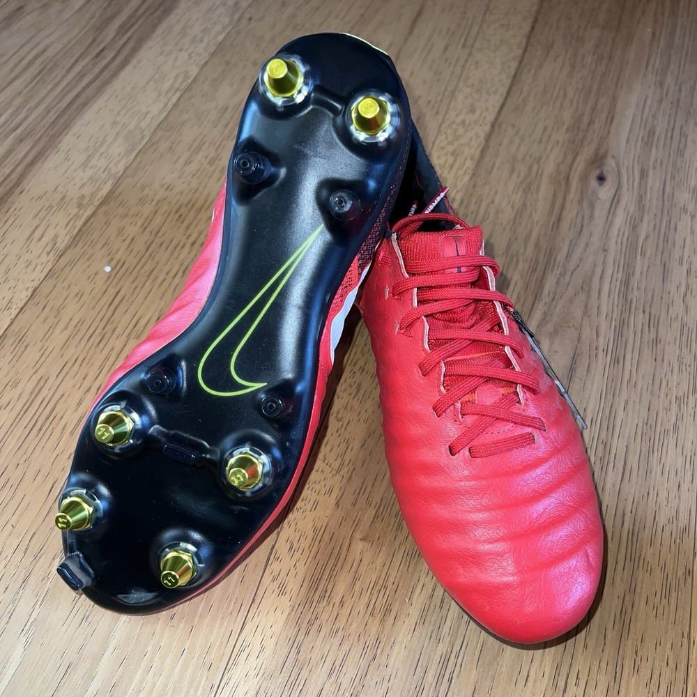 Nike Tiempo Legend VII SG-Pro Men’s Size 7.5 Red Black Soccer Cleats 917805-616