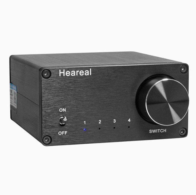 1X Audio Switcher Splitter Stereo Audio Switcher 4 In 1 Out/ 1 In 4 Out RCA