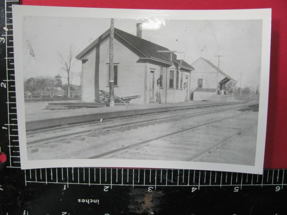 Nynh&H Railroad Depot Thwaites Massachusetts Rppc Postcard Photo