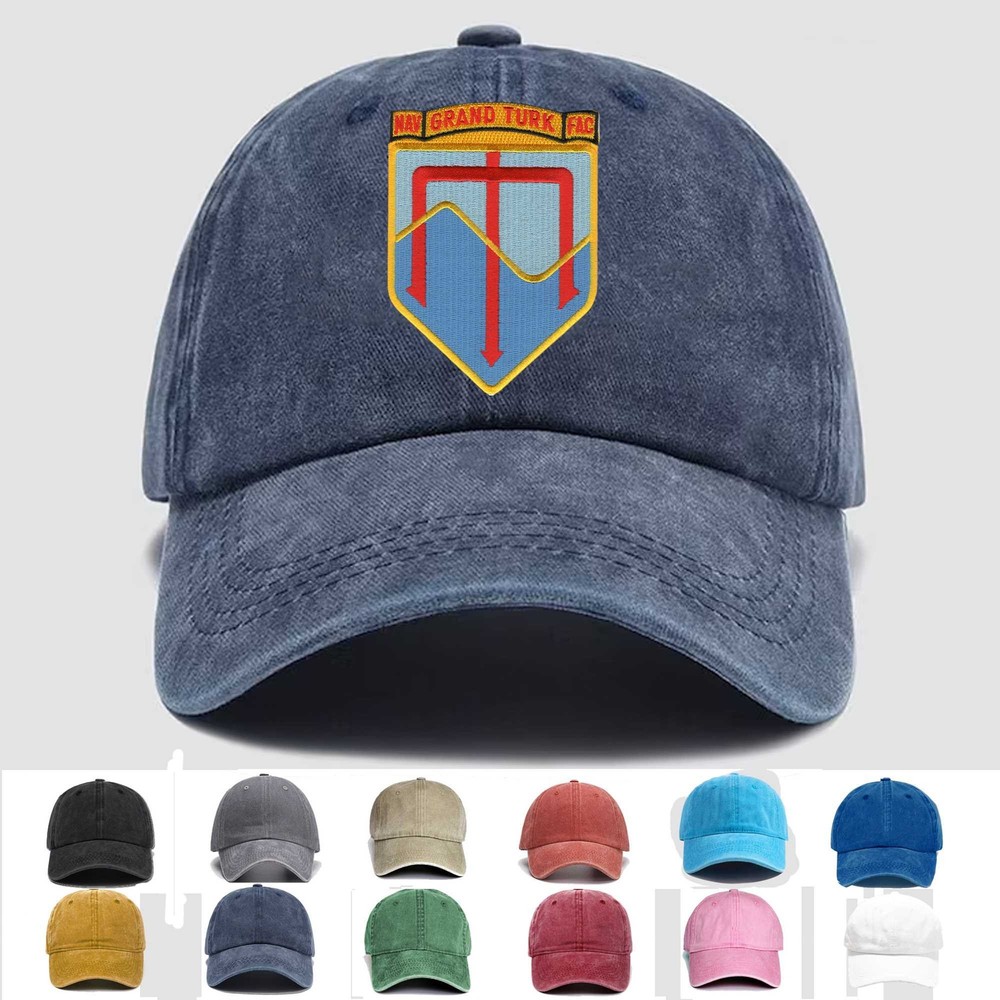 Custom Embroidered Hat Naval Facility Grand Turk, Veteran Cap, Trucker Hat, Gift
