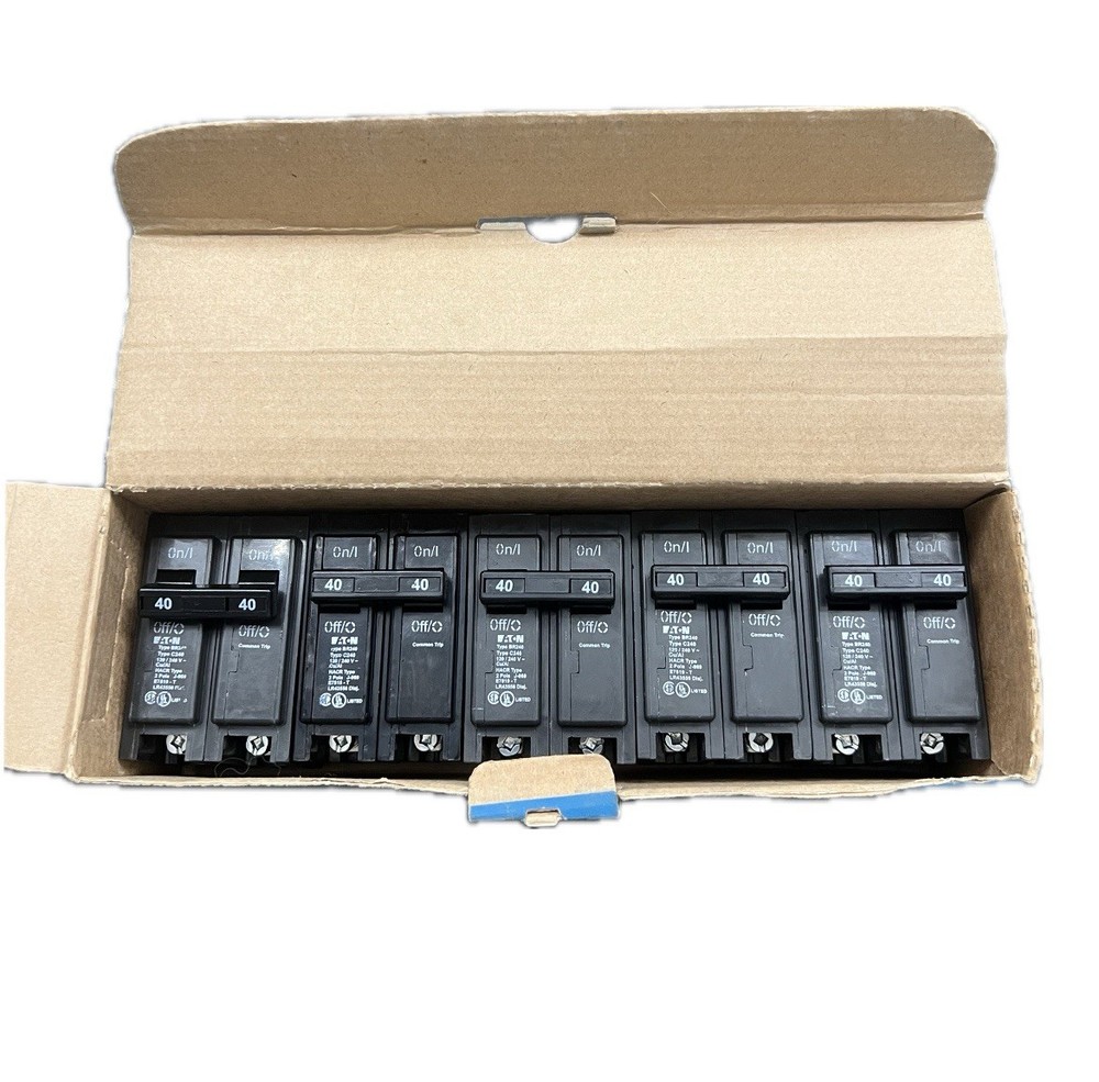 ⚡️5 EATON BR240 Circuit Breakers 40 AMP 2 Pole Type BR NEW IN BOX FREE SHIPPING