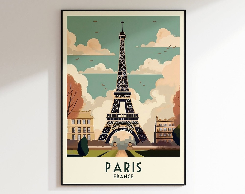 Paris Travel Print France Print France Home Decor Retro Wall Art Wedding Gift