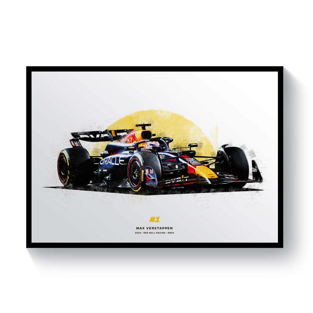 New Max Verstappen Rb20 Red Bull Racing Trendy Wall Art (NO FRAME)