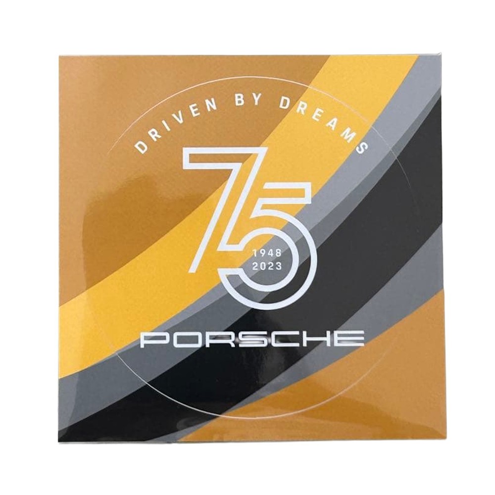 Porsche 75th Anniversary Sticker 8cm Genuine Non-Sale Item Driven by Dreams New