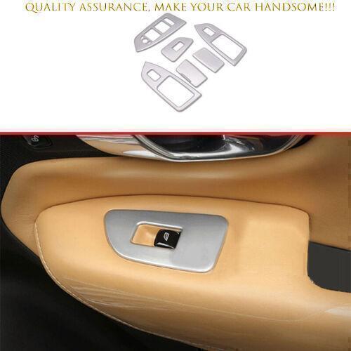 Volvo XC90 2016-2024 Matte Silver Window Switch Panel Trim 6PCS
